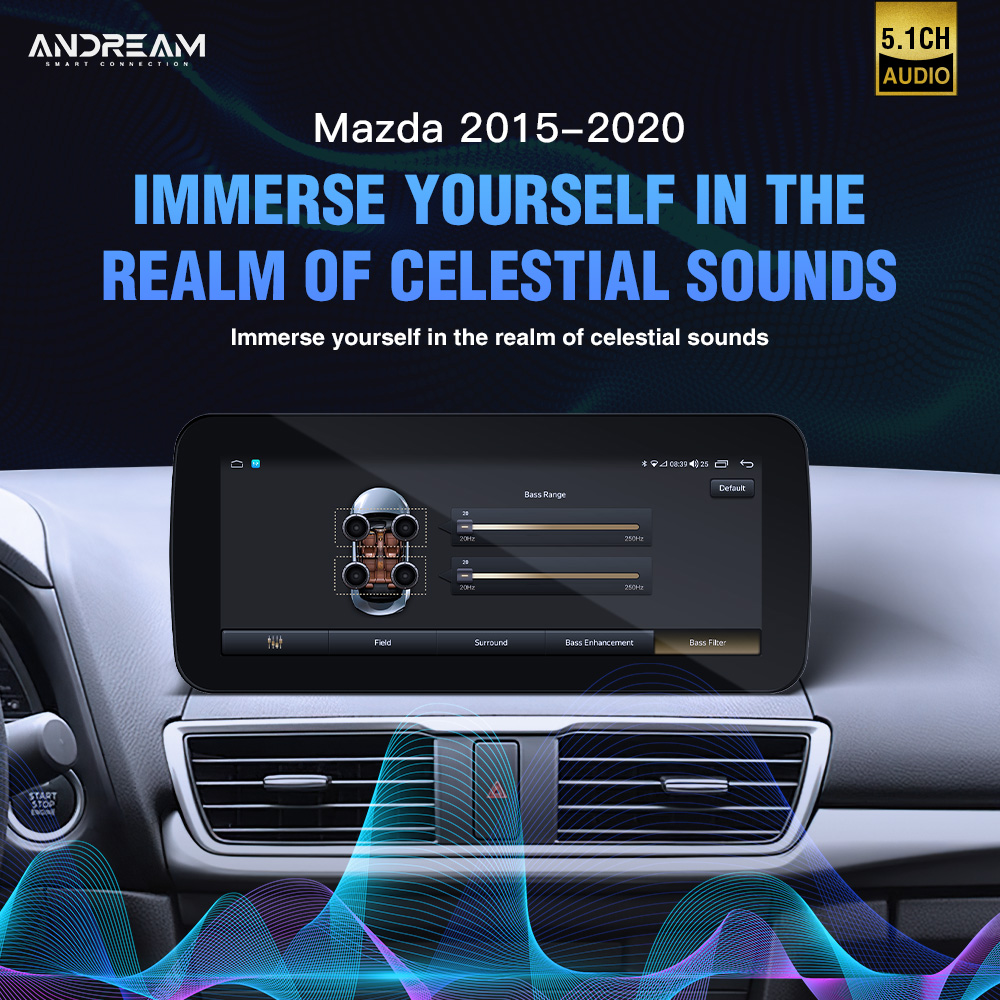 10.25'' Android 13 With Optical/Coaxial Outputs and Built-in DSP Single/Dual System - Mazda Hi-Fi Sound Quality Head Unit
