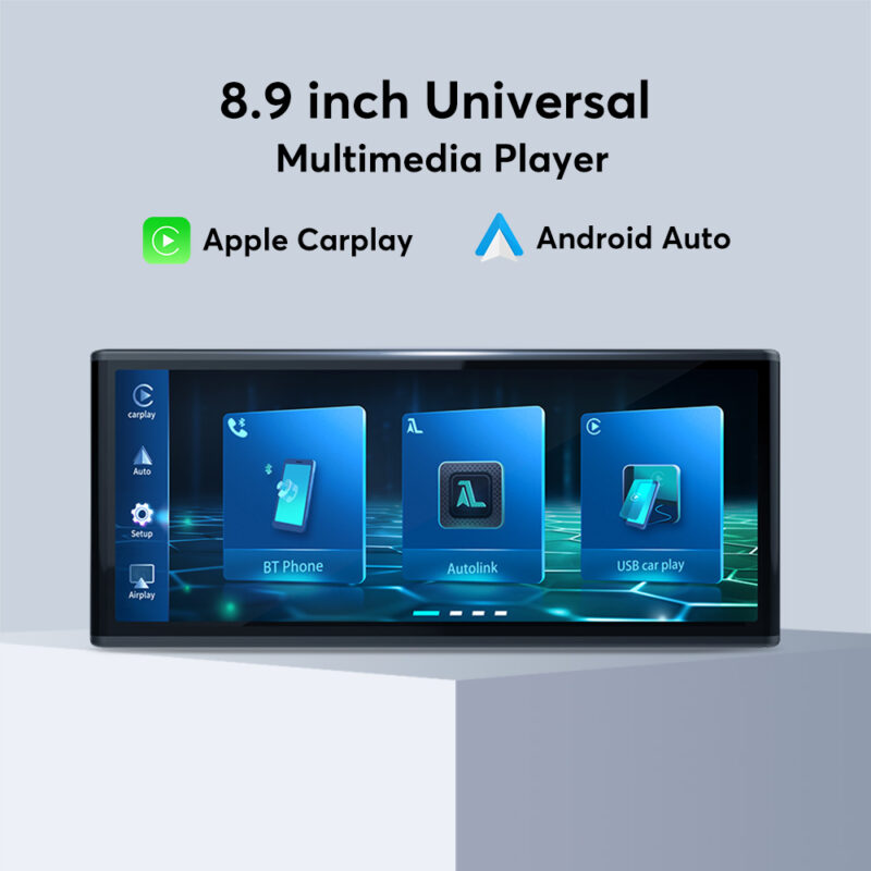 Multimedia Auto 8 Inch Wireless CarPlay & Android Auto 8.9inch IPS Touch Screen Multimedia ...