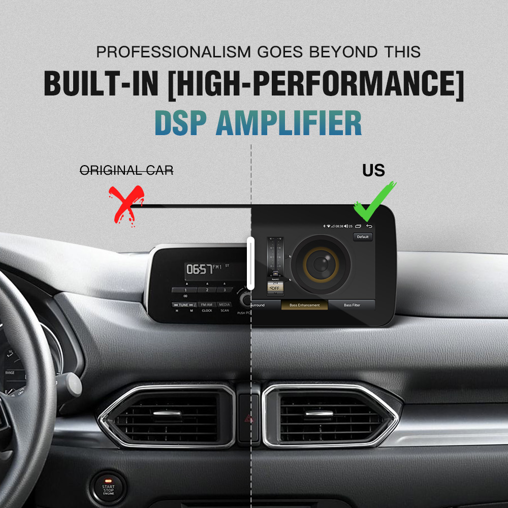 10.25'' Android 13 With Optical/Coaxial Outputs and Built-in DSP Single/Dual System - Mazda Hi-Fi Sound Quality Head Unit - Image 2