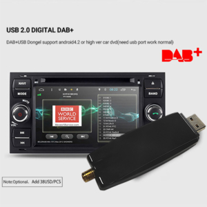 Alternative view of DAB Car Radio Tuner Receiver USB stick DAB box for Android Car DVD include antenna usb dongle Digital audio broadcasting