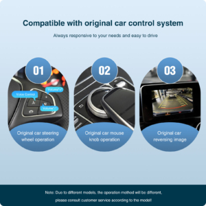 Alternative view of Andream MMI Interface for Mercedes NTG4.5/5.0 A B C E S Class GLA GLC GLE GLS Wireless CarPlay/Android Auto GPS without HDMI