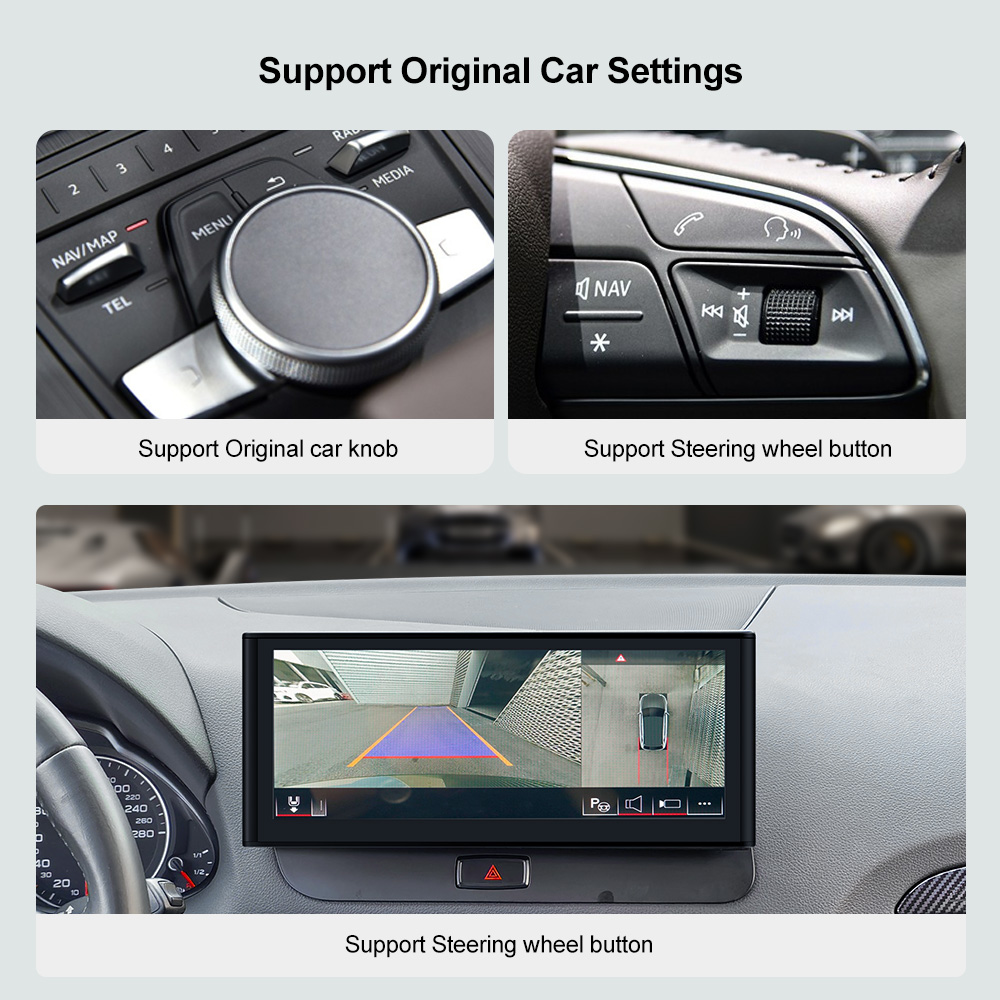 10.25 12.3 inch Wireless CarPlay Android Auto Multimedia Player Touch Screen Upgrade for Audi A1 A3 A4 A5 Q3 Q5 Q7 - Image 5