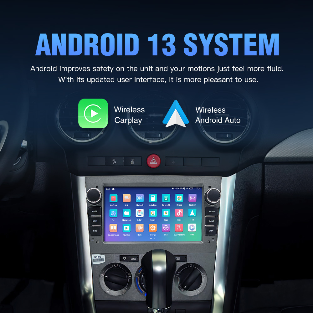 Andream Android built-in DSP CarPlay radio upgrade screen for 2004-2011 Opel with optical coaxial lossless sound output Price: - Image 4