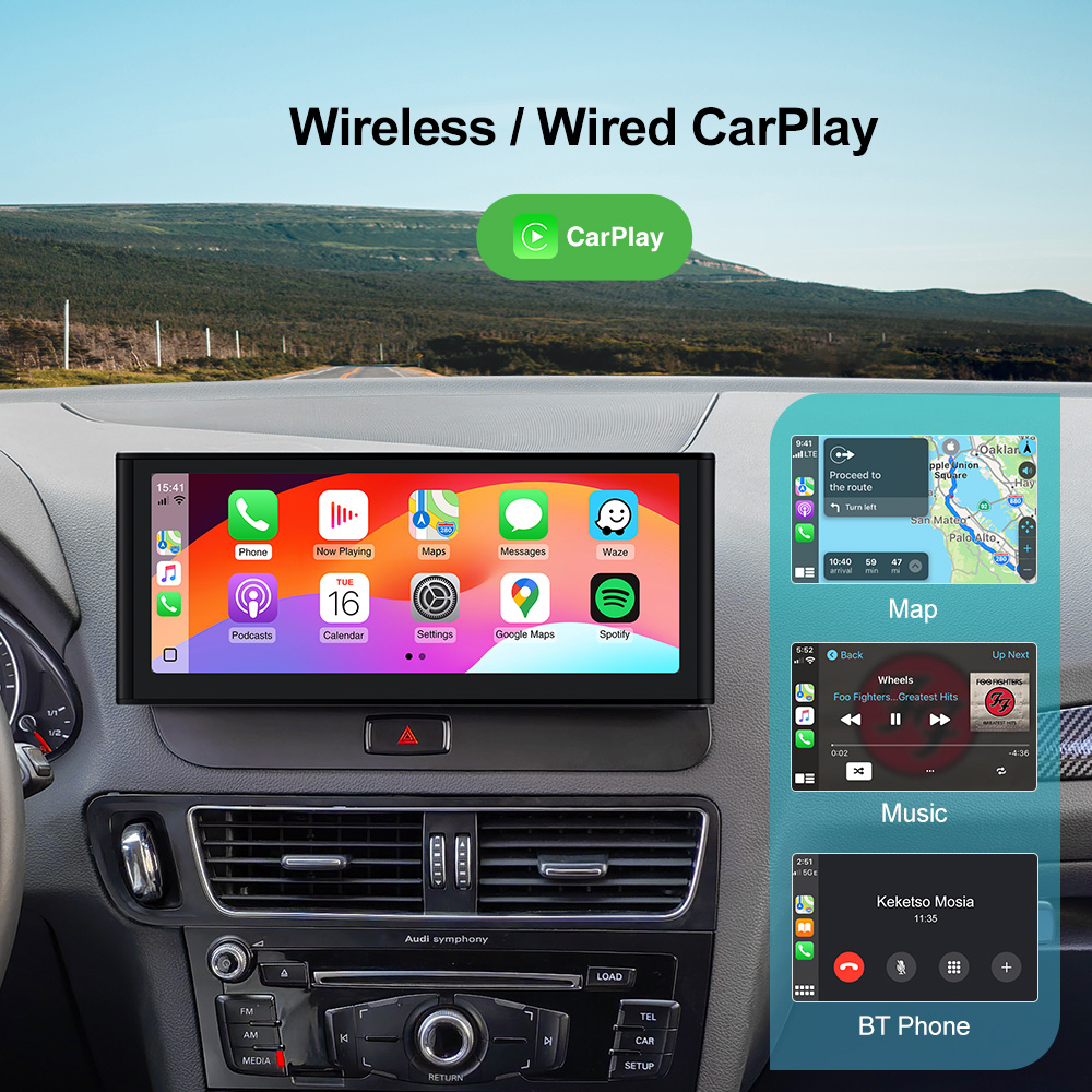 10.25 12.3 inch Wireless CarPlay Android Auto Multimedia Player Touch Screen Upgrade for Audi A1 A3 A4 A5 Q3 Q5 Q7 - Image 4