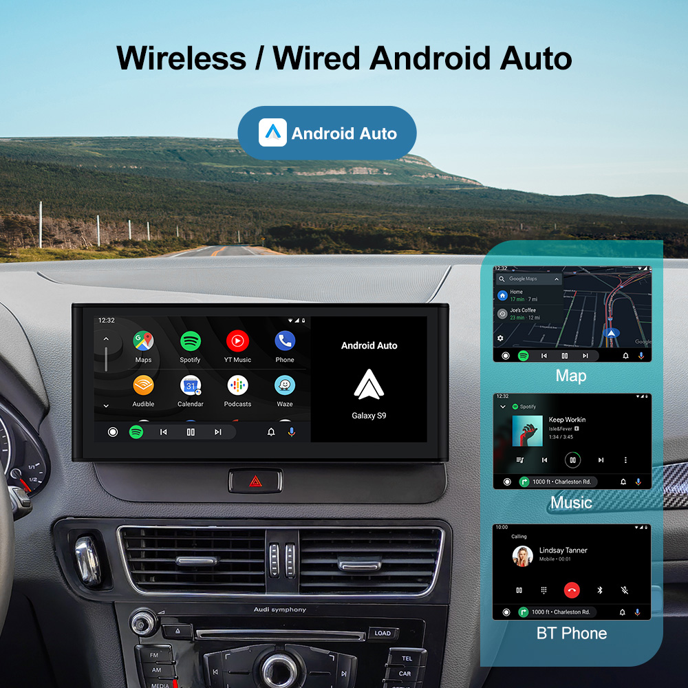 10.25 12.3 inch Wireless CarPlay Android Auto Multimedia Player Touch Screen Upgrade for Audi A1 A3 A4 A5 Q3 Q5 Q7 - Image 3