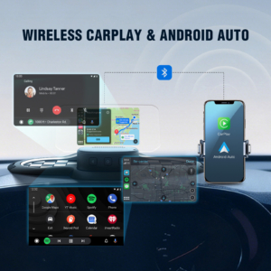 Alternative view of VIVIHUD V5 Ultra Upgraded Multifunctional HUD  Head Up Display Wireless CarPlay and Android Auto Navigation Music and Calls Plug and Play